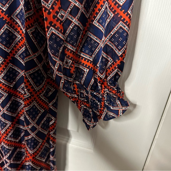 Scotch & Soda Tile Print Long Sleeve Maxi Dress - Picture 11 of 16